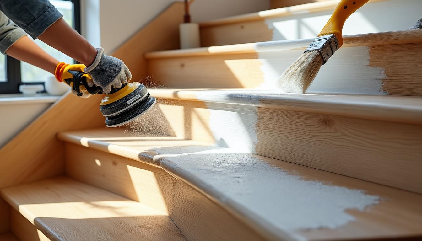 apprenez à peindre un escalier en bois avec des étapes claires : ponçage précis, application d'une sous-couche adaptée et choix d'une peinture résistante pour un résultat durable et esthétique.