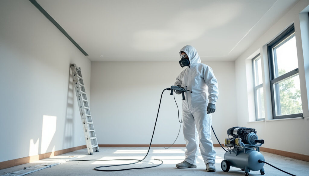 découvrez comment peindre un plafond au pistolet : avantages de la méthode, techniques détaillées et conseils pour choisir le compresseur adapté à vos besoins.